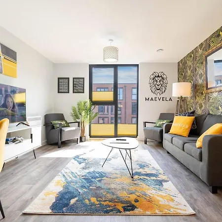 Maevela - Jungle Vibe Luxury Centre 1 Bed - New Build - Centre, Digbeth - Rooftop Terrace - Ps4 & Smart Tv's Apartment